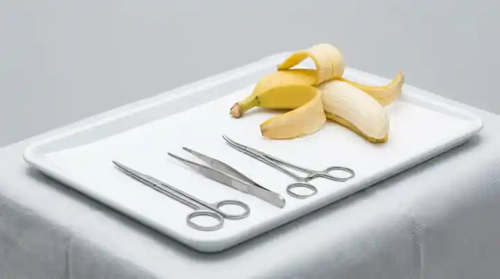 Clinical instruments prepared for a circumcision procedure